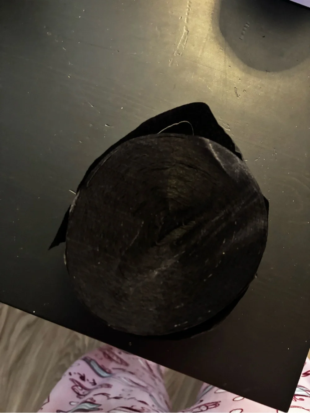Roll of black streamers